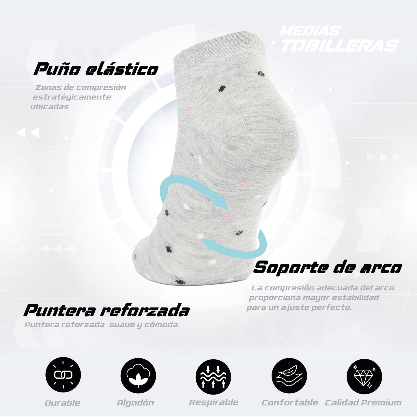 PACK DE 3 MEDIAS TOBILLERAS