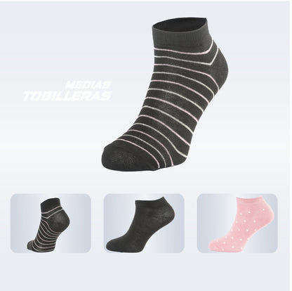 PACK DE 3 MEDIAS TOBILLERAS