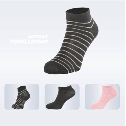 PACK DE 3 MEDIAS TOBILLERAS