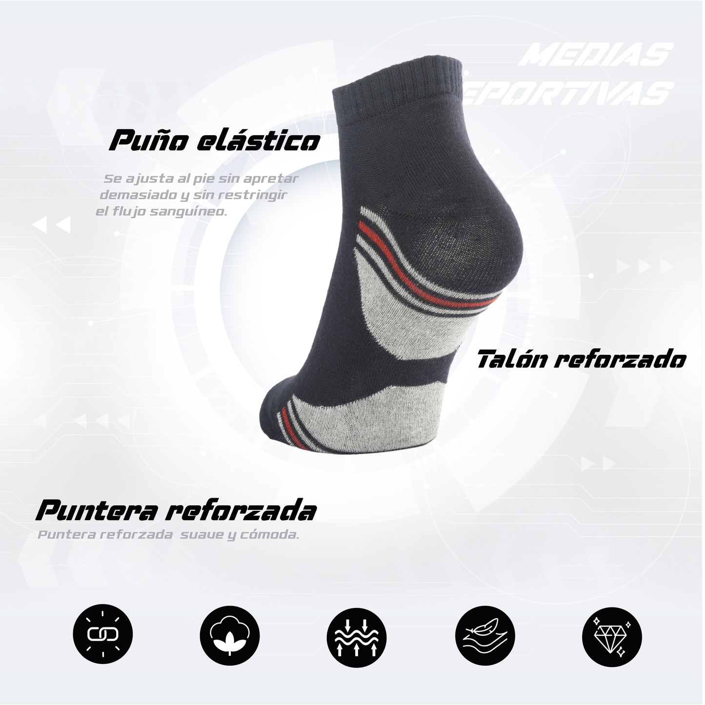PACK DE 3 MEDIA TOBILLERA