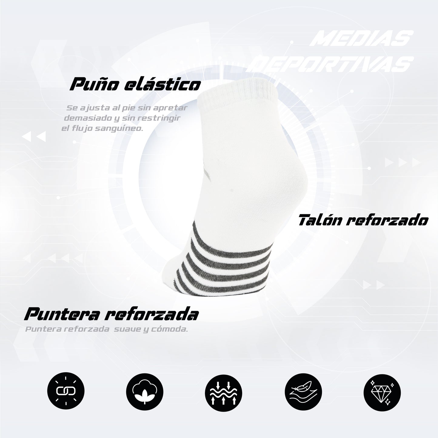 PACK DE 3 MEDIA TOBILLERA