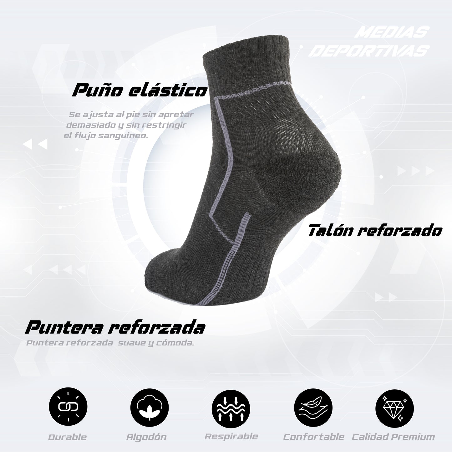 PACK DE 3 MEDIAS TENNIS