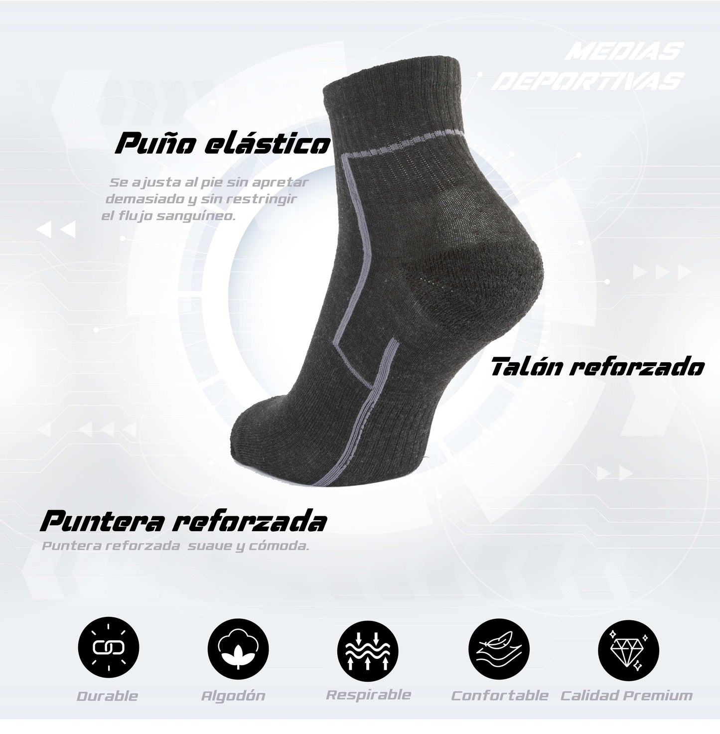PACK DE 3 MEDIA TOBILLERA