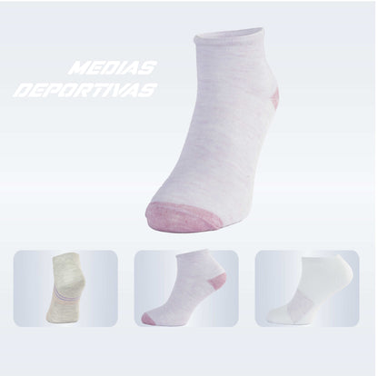 PACK DE 3 MEDIA ZAPATILLA