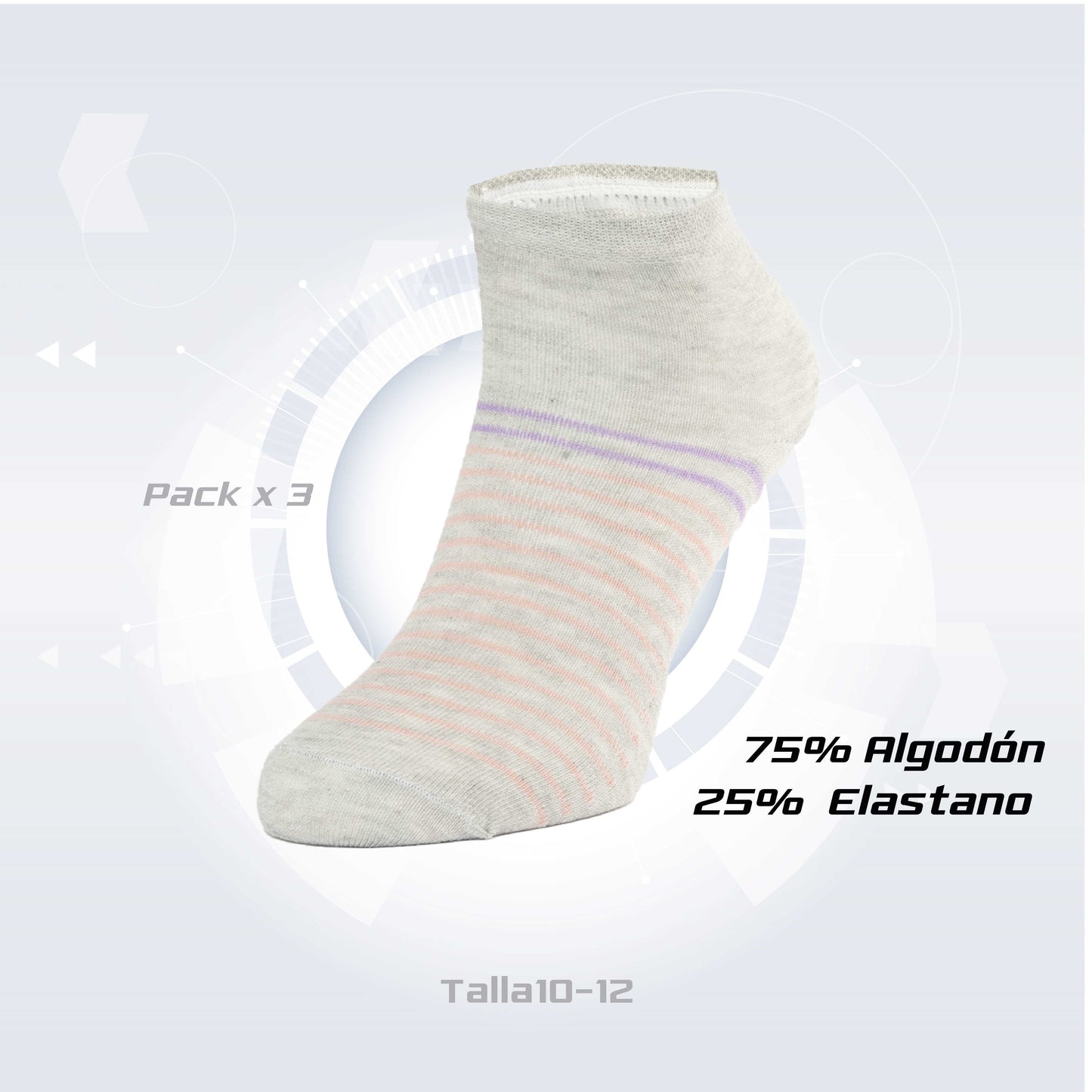 PACK DE 3 MEDIA ZAPATILLA