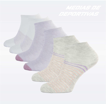 PACK DE 3 MEDIA ZAPATILLA