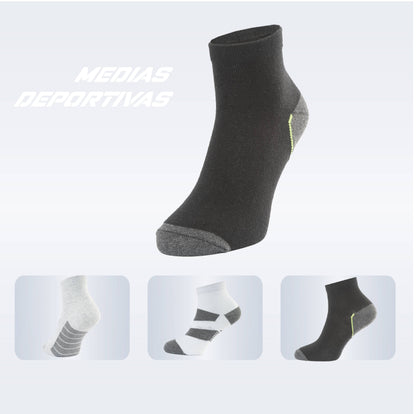 PACK DE 3 MEDIAS ZAPATILLAS