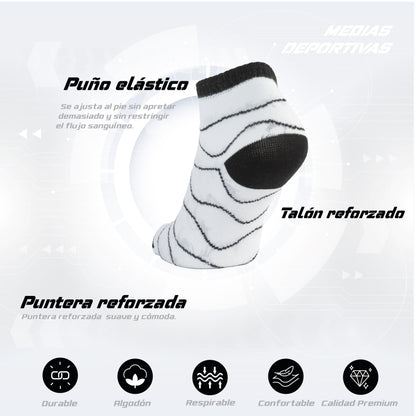 PACK DE 3 MEDIA ZAPATILLA