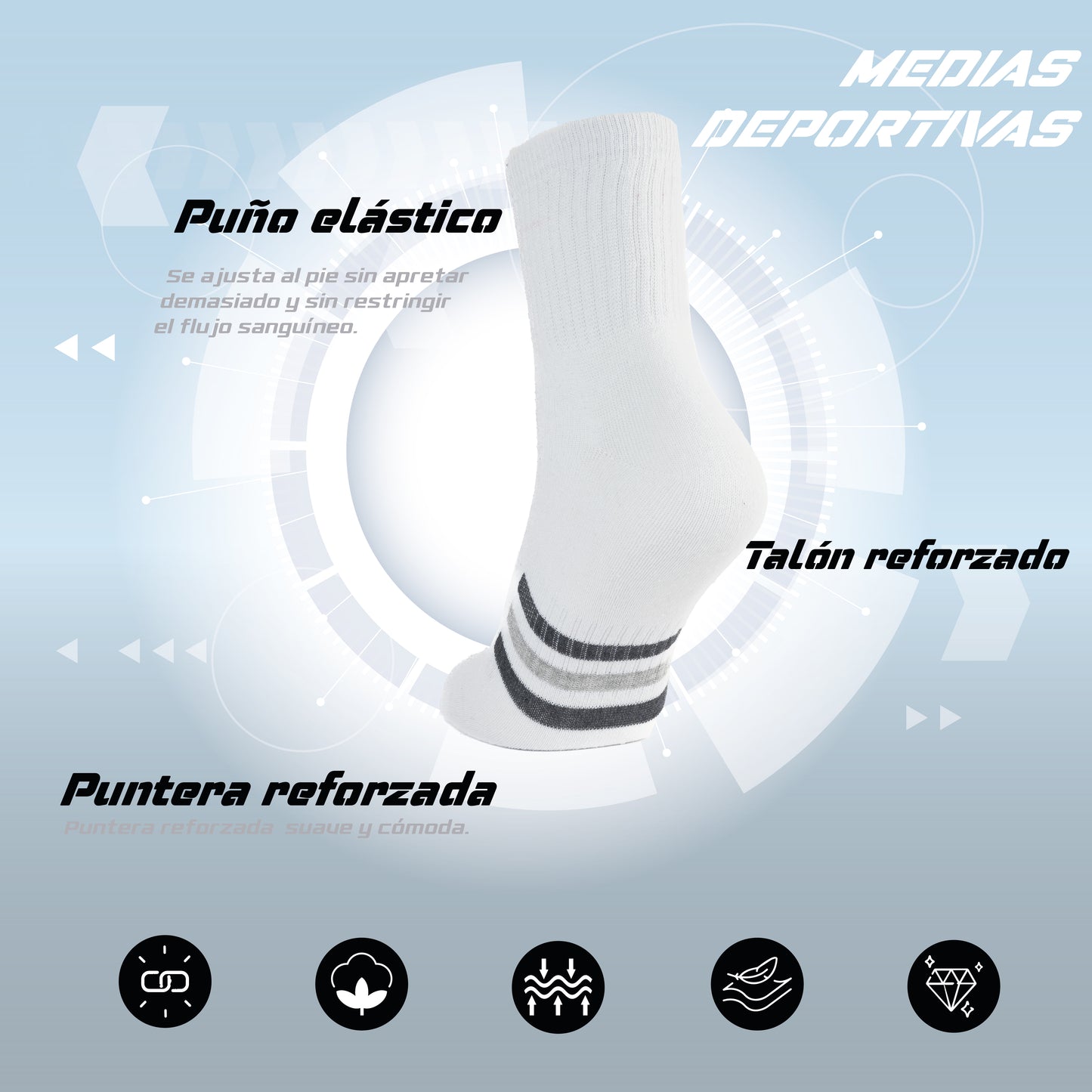 PACK DE 3 MEDIAS TENNIS