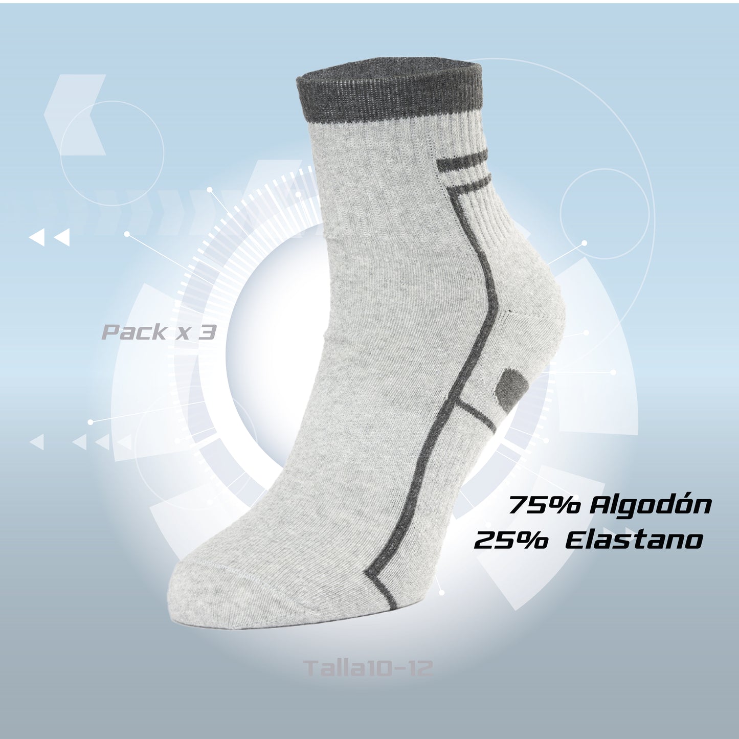 PACK DE 3 MEDIAS TENNIS